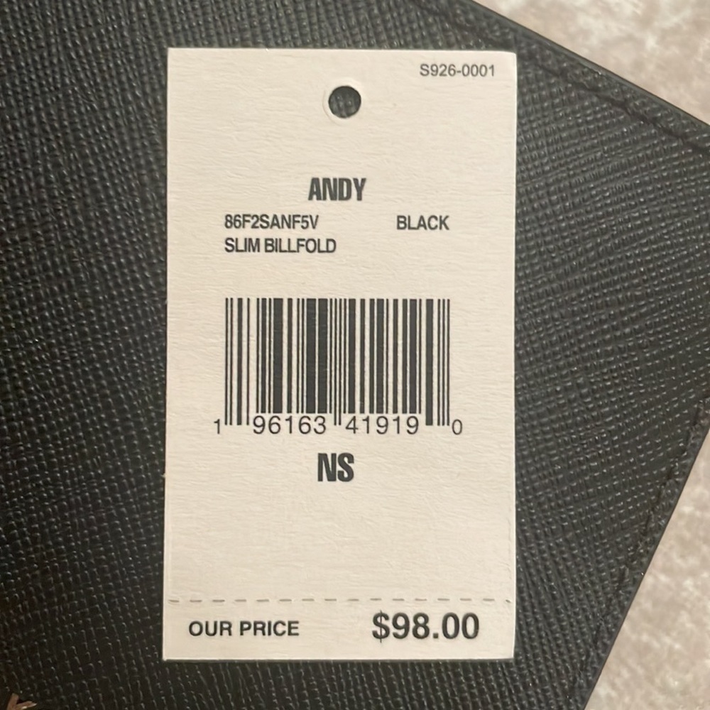 Brand New Michael Kors Genuine Leather Slim Billfold Black Men’s Andy Wallet - Picture 11 of 13